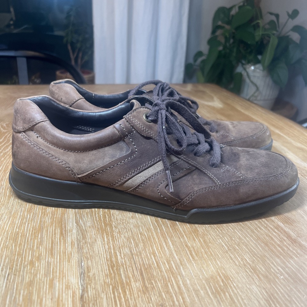 Men's Brown ECCO‎ Shock Point Leather Shoes Sz 46 US 11.5